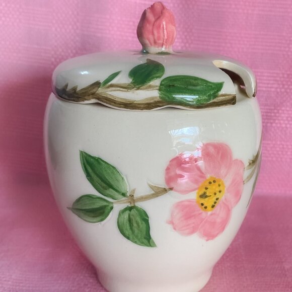 Franciscan Desert Rose Jam Jar with Lid USA VINTAGE MINT